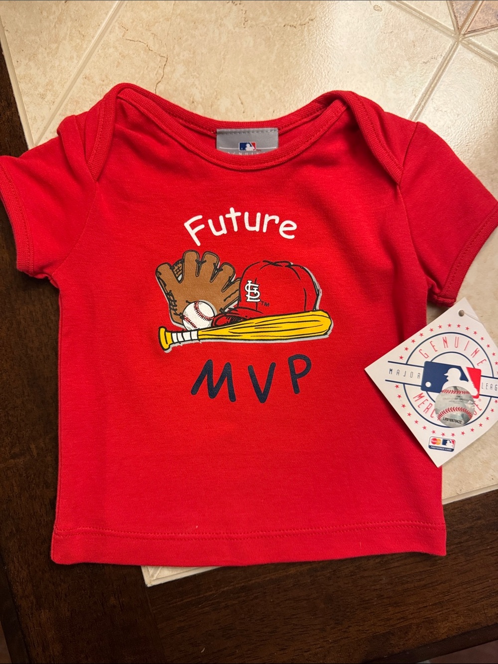 MLB STL CARDINALS Future MVP' Short Sleeve Tee 3-6M